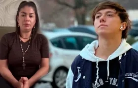 Dina Morales y su hijo Juan Felipe Rincón.