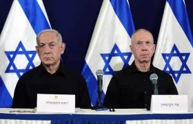 Benjamín Netanyahu y el exministro de Defensa, Yoav Gallant.