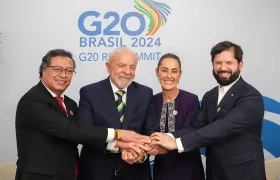 Los presidentes de Colombia, Brasil, México y Chile. 