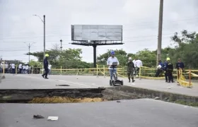 Puente de la Calle 30 después de la tragedia.