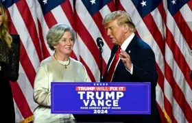 Susan Summerall Wiles y Donald Trump.