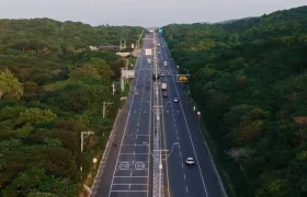 Imagen de la vía Cartagena-Barranquilla.