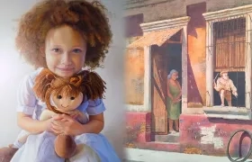 Obras: "Niña con muñeca ", óleo sobre lienzo ,100x 80 cm / "En busca de los recuerdos", acrílico sobre lienzo. 