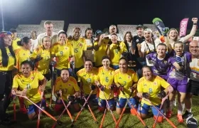Integrantes de la Selección Colombia de amputadas tras derrotar a Estados Unidos. 