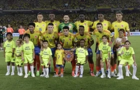 Selección Colombia que se enfrentó a Ecuador, en Barranquilla. 