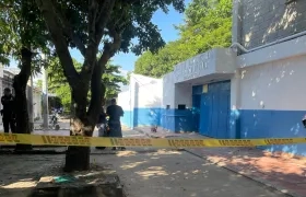 Colegio San Antonio de Padua, en Soledad, tras el atentado. 