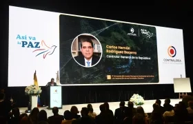 Carlos Hernán Rodríguez, Contralor General de la Nación, durante su intervención en el evento. 