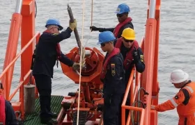 Plataforma marina para buscar gas e hidrocarburos en el mar Caribe.