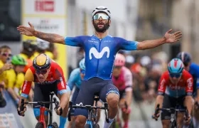 Fernando Gaviria corre para el Movistar desde 2023. 