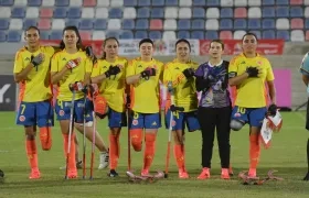 Jugadoras de la Selección Colombia deFútbol para Amputados.
