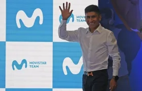 Nairo Quintana, corredor colombiano del Movistar Team. 