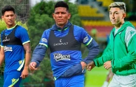 Fredy Montero, Alexander Mejia y Fabián Ángel, jugadores que salen del Deportivo Cali.
