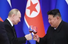 Vladímir Putin, y el líder norcoreano, Kim Jong-un.