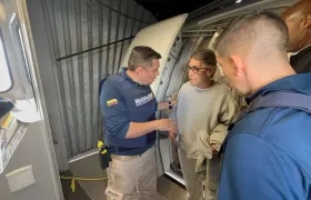 Fabio Ochoa en su llegada a Colombia.