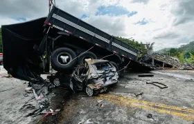 Imágenes del accidente. 