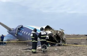Avión siniestrado en Kazajistán. 