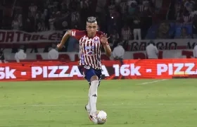 Víctor Cantillo en un partido con Junior este año.