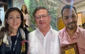 Ingrid Betancourt, Gustavo Petro y Daniel Mendoza.