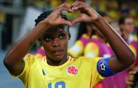 Linda Caicedo con la selección colombiana.