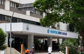 Fachada del Hospital Sírio-Libanés, donde se encuentra el presidente de Brasil.