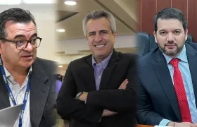 Olmedo López, Luis Fernando Velasco y Julio Elías Chagüi.