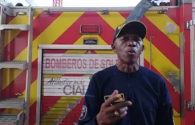 Teniente Alexander Martínez, comandante del Cuerpo de Bomberos de Soledad.