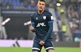 El colombiano Nelson Deossa festeja tras marcar el segundo gol del Pachuca.