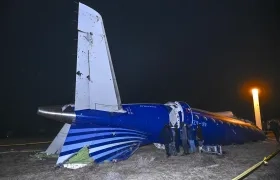 Así terminó el avión.