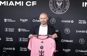Javier Mascherano durante su presentación oficial como nuevo entrenador del Inter Miami.