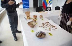 Las piezas arqueológicas estaban en Perú.