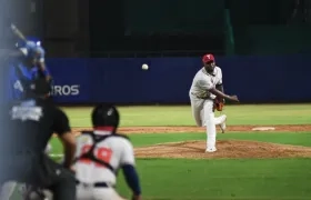 Julio Teherán trabajó cinco entradas en su debut con Tigres de Cartagena. 