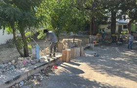 Momentos de la intervención del puente de la carrera 38.