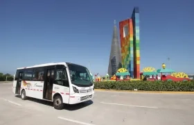Bus de Transmetro durante recorrido. 
