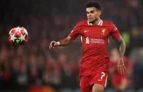 Luis Díaz en acción de juego.