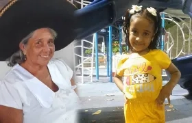 Tomasa Marín De Villalba y su nieta Eriannys Johana Villalba Ospino.