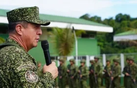 Almirante Francisco Cubides, comandante de las Fuerzas Militares. 