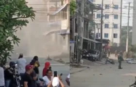 Momento en que fue desactivada la moto-bomba. 
