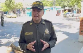 General Edwin Urrego, comandante de la Policía Metropolitana de Barranquilla. 