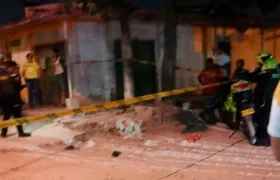 Lugar donde se presentó el ataque sicarial esta noche en Las Colonias. 