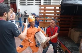 Entrega de ayudas humanitarias en Cúcuta.