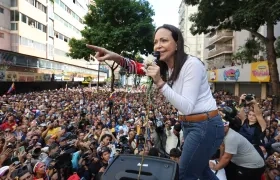 La líder antichavista, María Corina Machado.