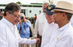 El Presidente Petro en su visita oficial en Haití este miércoles. 