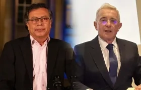 Gustavo Petro y Álvaro Uribe Vélez. 