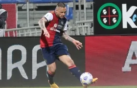 Radja Nainggolan cuando jugaba con el Cagliari.