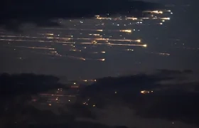 Fotografía de los restos de la nave Starship de SpaceX este jueves en Santo Domingo. 