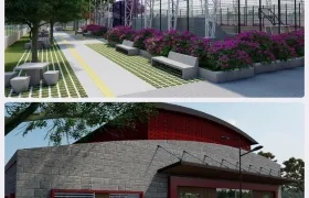 Imagen de lo será el polideportivo de Polonuevo. 