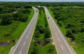 Aspecto de la vía La Cordialidad donde sería construido el peaje.