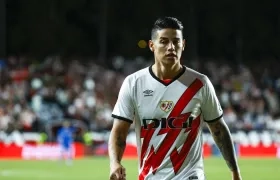 James Rodríguez en un partido con Rayo Vallecano.