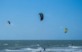 En Salinas del Rey se han relizado dos paradas del Mundial de kitesurf.