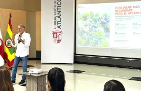 Gobernador Eduardo Verano durante sus declaraciones sobre la tasa de seguridad.